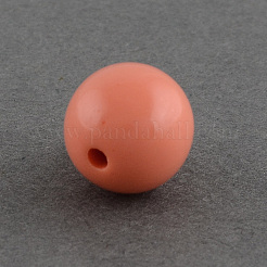 Solid Chunky Bubblegum Acrylic Ball Beads&nbsp;SACR-R835-6mm-M