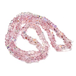 Transparent Glass Beads Strands&nbsp;GL-CBAAE04-02I