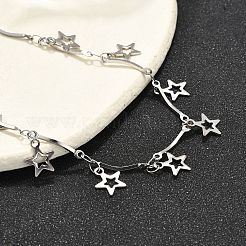 304 Stainless Steel Star Charm Bracelets&nbsp;BJEW-R021-02P
