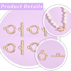 15Pcs Ring Brass Toggle Clasps&nbsp;KK-BBC0028-42