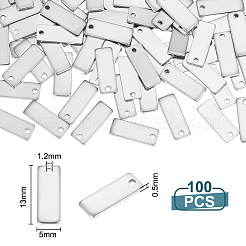 100Pcs Stainless Steel Stamping Blank Tag Pendants&nbsp;FIND-UN0003-95B
