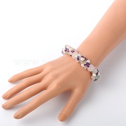 Natural Gemstone Chips Bracelets&nbsp;X-BJEW-JB01616-01