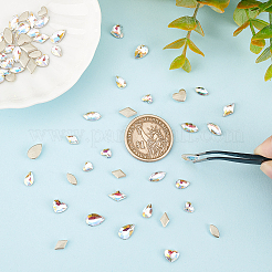 64Pcs 8 Style Light AB Style K9 Glass Rhinestone Cabochons&nbsp;RGLA-FG0001-09