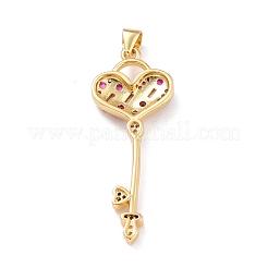 Brass Micro Pave Cubic Zirconia Pendants&nbsp;ZIRC-L100-061G