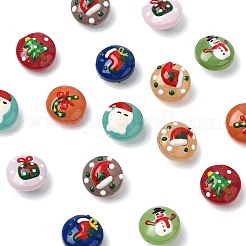 16Pcs 8 Colors Christmas Handmade Lampwork Enamel Beads&nbsp;LAMP-FS0001-63