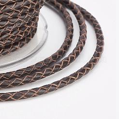 Eco-Friendly Braided Leather Cord&nbsp;OCOR-L035-3mm-E05