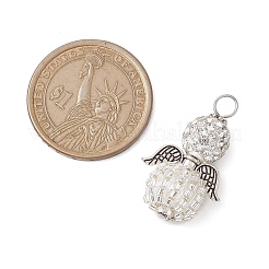 Alloy with Glass Seed Beads Pendants&nbsp;PALLOY-MZ00276