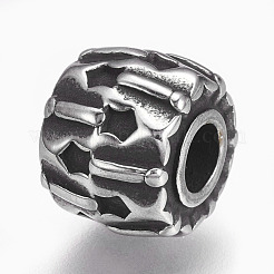 304 Stainless Steel European Beads&nbsp;STAS-F195-107AS