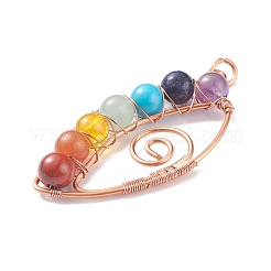 3pcs Natural & Synthetic Gemstone Pendants&nbsp;PALLOY-JF01400
