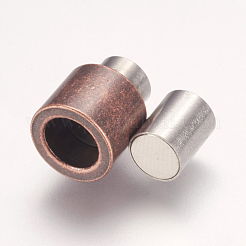 304 Stainless Steel Magnetic Clasps with Glue-in Ends&nbsp;STAS-F124-03