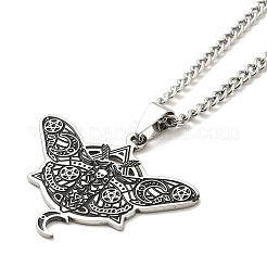 201 Stainless Steel Enamel Pendant Necklaces for Women Men&nbsp;NJEW-G123-11P