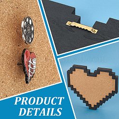 Wall Mounted Brooch Jewelry Display Cork Tray&nbsp;AJEW-WH0016-26D