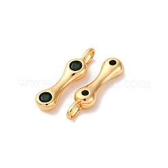 Brass Micro Pave Cubic Zirconia Pendants&nbsp;KK-K382-52G