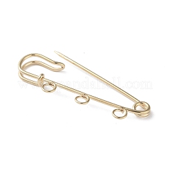 Rack Plating Iron Brooch Findings&nbsp;FIND-D036-03KCG-01