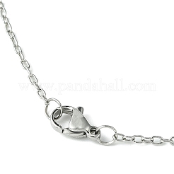 Non-Tarnish 304 Stainless Steel Lotus Pendants Necklaces&nbsp;NJEW-JN04561-01
