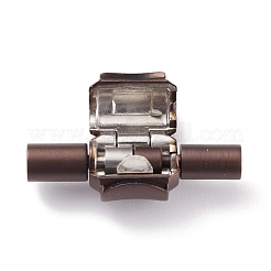 Ion Plating(IP) 304 Stainless Steel European Clasps with Cord Ends&nbsp;STAS-G239-15R