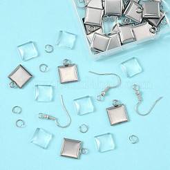 DIY Square Dangle Earring Making Kits&nbsp;DIY-FS0009-17