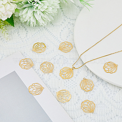 40Pcs Rack Plating 201 Stainless Steel Filigree Pendants&nbsp;STAS-HY0001-06