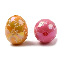 UV Plating Opaque Acrylic Beads&nbsp;OACR-H054-08