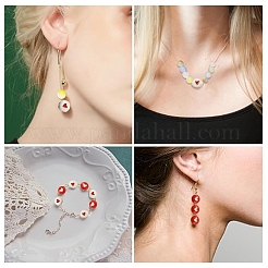 4Pcs 4 Styles Brass Enamel Beads&nbsp;KK-YW0003-01