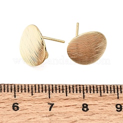 Brass Stud Earring Findings with Loops&nbsp;KK-CBA2395-05G