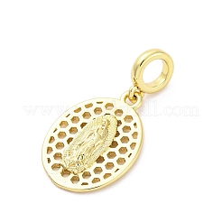Brass Virgin Mary European Dangle Charms&nbsp;KK-D325-26G-01