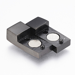 304 Stainless Steel Magnetic Clasps with Glue-in Ends&nbsp;STAS-F130-71B