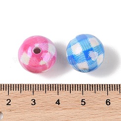 10Pcs Plating Colours Acrylic Beads&nbsp;OACR-S146-04