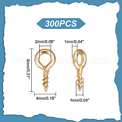 300Pcs 304 Stainless Steel Screw Eye Pin Peg Bails&nbsp;STAS-UN0043-46