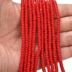 Synthetic Turquoise Beads Strands&nbsp;G-L635-A10-4x2mm-02