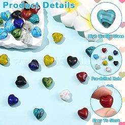 40Pcs 10 Colors Millefiori Glass Beads&nbsp;GLAA-YW0005-78