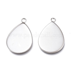 Tarnish Resistant 304 Stainless Steel Pendant Cabochons Settings for Fashion Jewelry&nbsp;STAS-M283-02P