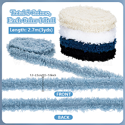15 Yards 5 Colors Polyester Raw Edge Lace Trim&nbsp;OCOR-PH0007-82