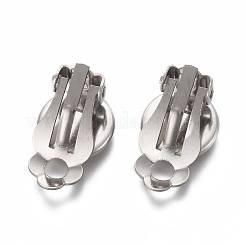 Tarnish Resistant 304 Stainless Steel Clip-on Earring Setting&nbsp;STAS-P249-23C-P