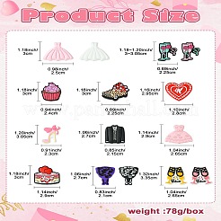 15Pcs 15 Styles Food Grade Silicone Focal Beads&nbsp;SIL-CJ0002-49