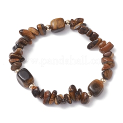 Natural Mixed Stone Chip & Cuboid Beaded Stretch Bracelets for Women&nbsp;BJEW-JB10808