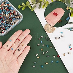 800Pcs 8 Colors 2-Hole Glass Seed Beads&nbsp;SEED-CN0001-05