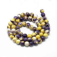 Synthetic Ocean White Jade Beads Strands&nbsp;G-S254-6mm-C08