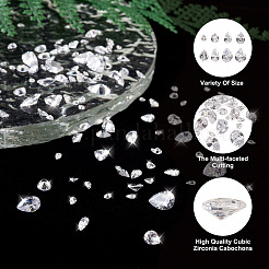 315Pcs 8 Style Teardrop-Shaped Cubic Zirconia Cabochons&nbsp;ZIRC-YS0001-02
