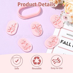 6 Pcs Leaf-Shaped Stamp Clay Molds&nbsp;ST-CJ0043-093