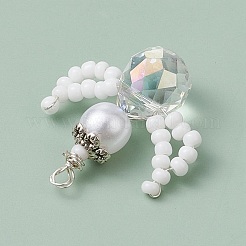 Glass Seed Beaded Pendants&nbsp;PALLOY-MZ00355-01