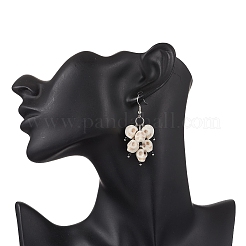 Halloween Theme Dyed Synthetic Turquoise Skull Dangle Earrings&nbsp;EJEW-TA00687