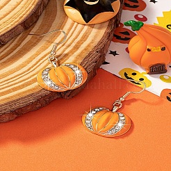 Zinc Alloy Pumpkin Dangle Earrings&nbsp;FS-WG3A841-01