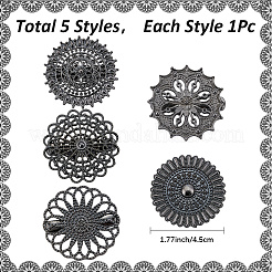 1Set Flat Round Alloy Shawls and Capes Buckles&nbsp;FIND-GF0008-08B
