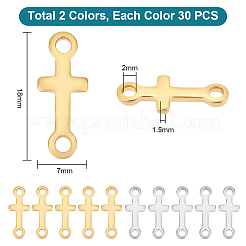 60Pcs 2 Colors Ion Plating(IP) 304 Stainless Steel Connector Charms&nbsp;STAS-PH0004-99