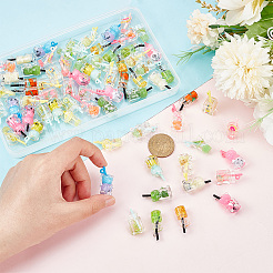 64Pcs 18 Styles Resin Bottle Drink Pendants&nbsp;RESI-AR0001-36