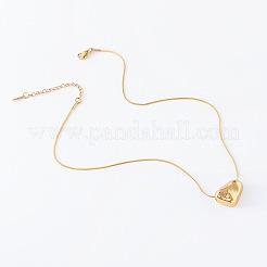 3Pcs Minimalist European-style Stainless Steel Irregular Polished Heart Pendant Necklaces for Women&nbsp;YJ1640