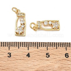 Brass Micro Pave Cubic Zirconia Pendants&nbsp;KK-A291-32G
