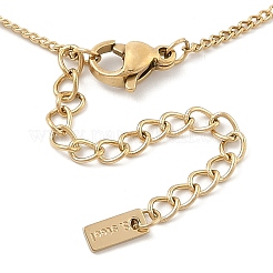 Ion Plating(IP) 304 Stainless Steel Heart Link Chain Necklaces for Women&nbsp;NJEW-F328-01G