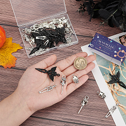 40Pcs 4 Styles Tibetan Style Alloy Pendants&nbsp;TIBEP-SC0003-04